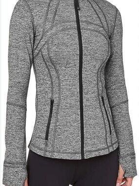 Lululemon define jacket size 4 heathered gray lulu Pilates yoga athletic A0106